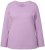 Ulla Popken Basic Round Neck Long Sleeve Slim Fit Cotton Tee Lavender - T-Shirts - T-Shirts für Damen