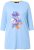 Ulla Popken Floral Motif 3/4 Sleeve Tunic Tee Light Blue - Bedruckte T-shirts für herren - 