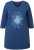 Ulla Popken Dandelion Short Sleeve Graphic Tee Ink Blue - Bedruckte T-shirts für herren - Bedruckte Damen-T-Shirts