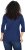 Ulla Popken Smile Rhinestone 3/4 Sleeve Graphic Tee Ink Blue - Bedruckte T-shirts für herren - Bedruckte Damen-T-Shirts