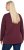Ulla Popken Fawn Long Sleeve Graphic Tee Plum - Bedruckte T-shirts für herren - Bedruckte Damen-T-Shirts