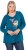 Ulla Popken Fawn Long Sleeve Graphic Tee Teal - Bedruckte T-shirts für herren - Bedruckte Damen-T-Shirts