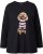 Ulla Popken Sequined Puppy Long Sleeve Graphic Tee Black - Bedruckte T-shirts für herren - Bedruckte Damen-T-Shirts
