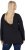 Ulla Popken Sequined Puppy Long Sleeve Graphic Tee Black - Bedruckte T-shirts für herren - Bedruckte Damen-T-Shirts