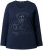 Ulla Popken Holiday Long Sleeve Graphic Tee Navy Blue - Bedruckte T-shirts für herren - 