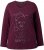 Ulla Popken Holiday Long Sleeve Graphic Tee Plum - Bedruckte T-shirts für herren - 