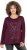 Ulla Popken Holiday Long Sleeve Graphic Tee Plum - Bedruckte T-shirts für herren - 