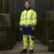 Leo Bowden Ecoviz Softshell Jacket Hi-Vis Yellow/Navy Print - Herren arbeitskleidung - Herren Arbeitskleidung Große Größen