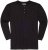 Adamo Sven Regular fit Serafino Long sleeve T-shirt Black - Herren-T-shirts - Herren-T-Shirts in großen Größen