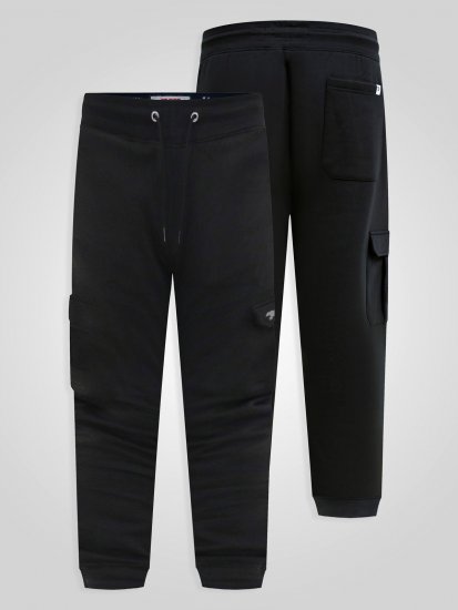 D555 Dexter 1 Cargo Jogger With Bear Embroidery TALL Schwarz - TALL jogginghosen - TALL Jogginghosen mit extra Länge