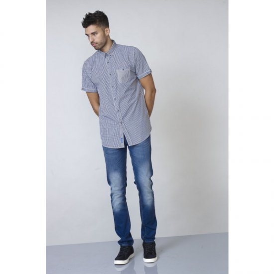 D555 Hank Gingham Short Sleeve Shirt - Herrenhemden - Herrenhemden in großen Größen