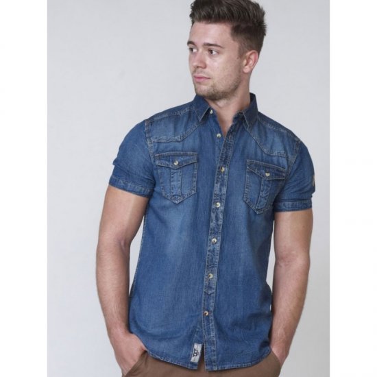 D555 Mike Denim Shirt - Herrenhemden - Herrenhemden in großen Größen