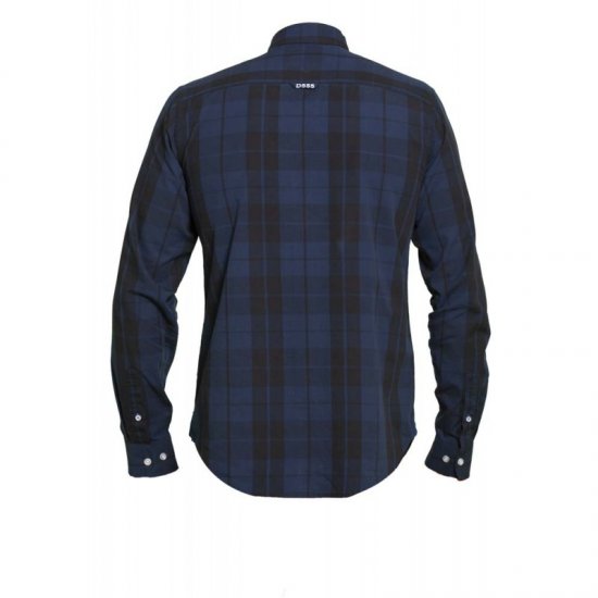 D555 Davenport Long Sleeve Shirt Navy - Herrenhemden - Herrenhemden in großen Größen