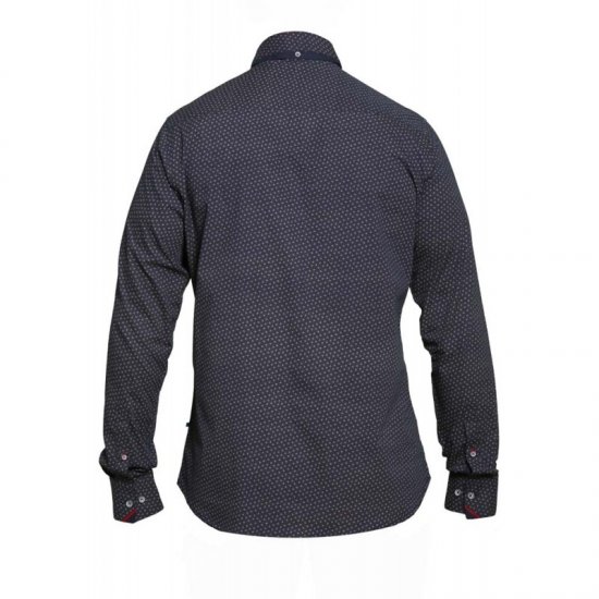 D555 Babworth Long Sleeve Shirt Navy - Herrenhemden - Herrenhemden in großen Größen