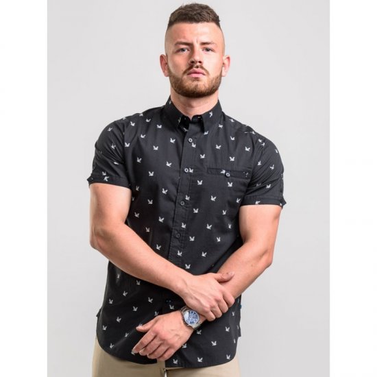 D555 Marley Shirt Black - Herrenhemden - Herrenhemden in großen Größen