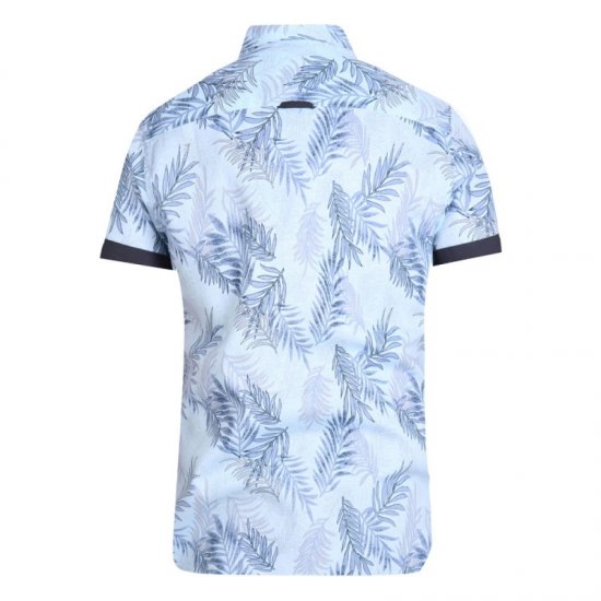 D555 Santana Hawaii Shirt Sky Blue - Herrenhemden - Herrenhemden in großen Größen