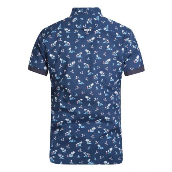 D555 Davian Hawaii Shirt Navy - Herrenhemden - Herrenhemden in großen Größen