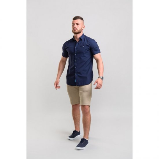D555 Wesson Shirt Navy - Herrenhemden - Herrenhemden in großen Größen