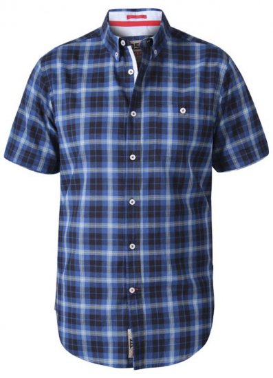 D555 Watson Short Sleeve Shirt Navy - Herrenhemden in großen Größen - Herrenhemden in großen Größen