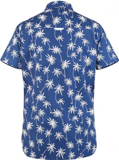 D555 BURLEY Palm Tree Print Shirt - Herrenhemden - Herrenhemden in großen Größen