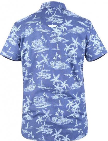 D555 WHITSBURY Hawaiian Print Shirt - Herrenhemden - Herrenhemden in großen Größen