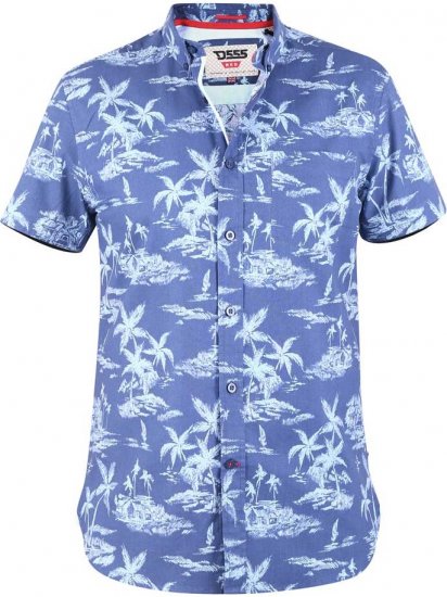 D555 WHITSBURY Hawaiian Print Shirt - Herrenhemden - Herrenhemden in großen Größen