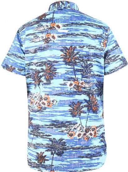 D555 CHARFORD Hawaiian Reverse Printed Shirt - Herrenhemden - Herrenhemden in großen Größen