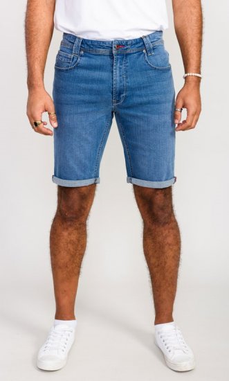 D555 Suffolk Blue Stretch Denim Shorts - Herrenshorts - Herrenshorts in großen Größen