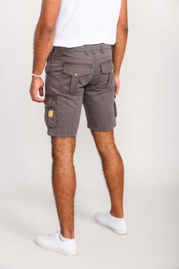 D555 Melton Cotton Cargo Shorts Grey - Herrenshorts - Herrenshorts in großen Größen