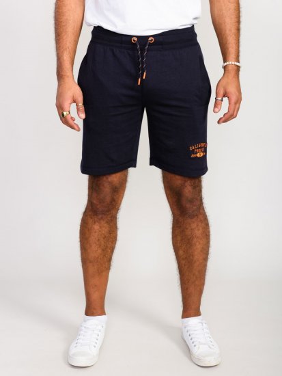 D555 Sutton Elasticated Waist Shorts With Embroidery Navy - Jogginghosen für herren - Jogginghosen für Herren in großen Größen