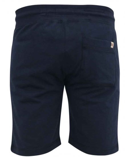 D555 Sutton Elasticated Waist Shorts With Embroidery Navy - Jogginghosen für herren - Jogginghosen für Herren in großen Größen