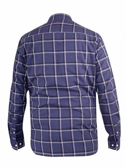 D555 Townsville Check Button Down Collar Shirt Navy - Herrenhemden - Herrenhemden in großen Größen