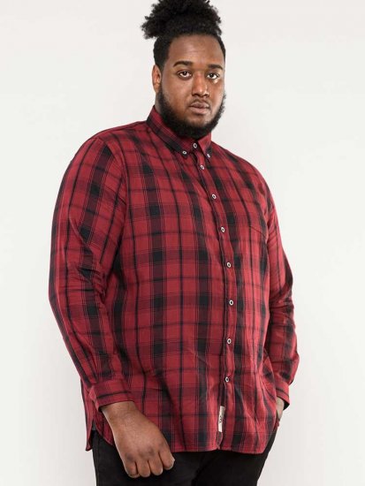 D555 Benalla Check Long Sleeve Button Down Shirt - Herrenhemden - Herrenhemden in großen Größen