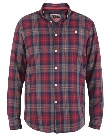 D555 Abbot LS Flannel Shirt - Herrenhemden - Herrenhemden in großen Größen
