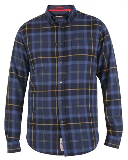 D555 Helston LS Flannel Shirt - Herrenhemden - Herrenhemden in großen Größen
