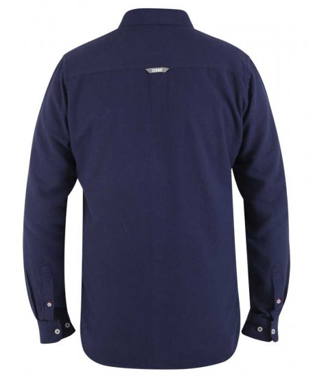 D555 Sennon LS Linen Mix Shirt - Herrenhemden - Herrenhemden in großen Größen