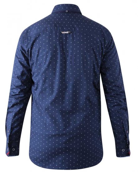 D555 Chilton LS Shirt Navy - Herrenhemden - Herrenhemden in großen Größen