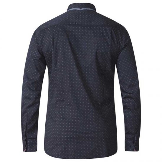 D555 Jahine Long Sleeve Printed Shirt Black - Herrenhemden - Herrenhemden in großen Größen