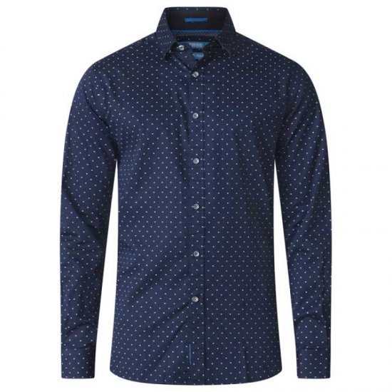D555 Rashard Long Sleeve Printed Shirt - Herrenhemden - Herrenhemden in großen Größen