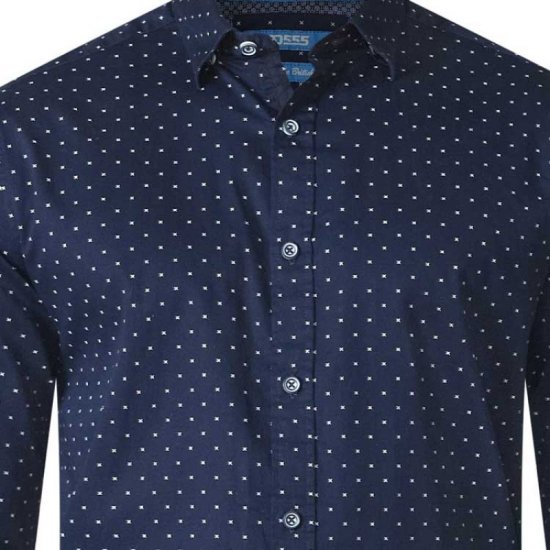 D555 Rashard Long Sleeve Printed Shirt - Herrenhemden - Herrenhemden in großen Größen