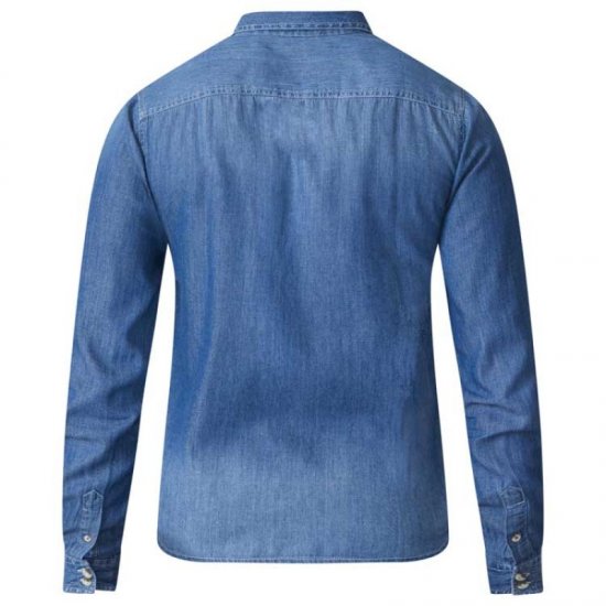 D555 Adcock Long Sleeve Vintage Denim Shirt - Herrenhemden - Herrenhemden in großen Größen