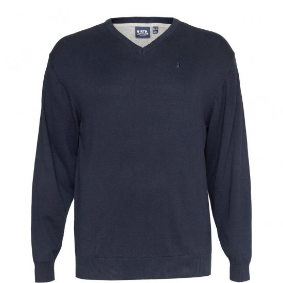 North Latitude V-neck knit Night Sky - Herren-sweater und -hoodies - Herren-Sweater und -Hoodies in großen Größen