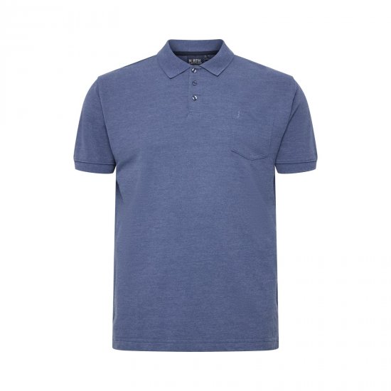 North Latitude Polo Blue Melange - Polo-shirts für herren - Polo-Shirts für Herren in großen Größen