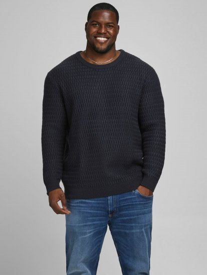 Jack & Jones JCOBRANDON Knit Black - Herren-sweater und -hoodies - Herren-Sweater und -Hoodies in großen Größen
