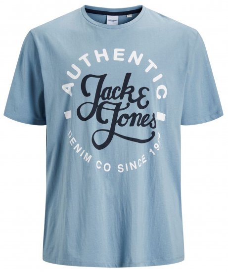 Jack & Jones JJMOON T-shirt Faded Denim - Herren-T-shirts - Herren-T-Shirts in großen Größen
