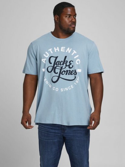 Jack & Jones JJMOON T-shirt Faded Denim - Herren-T-shirts - Herren-T-Shirts in großen Größen
