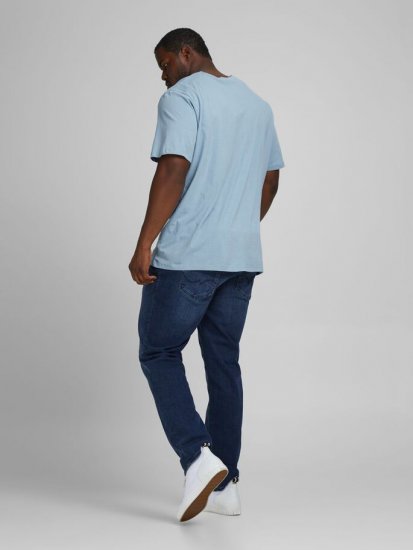 Jack & Jones JJMOON T-shirt Faded Denim - Herren-T-shirts - Herren-T-Shirts in großen Größen