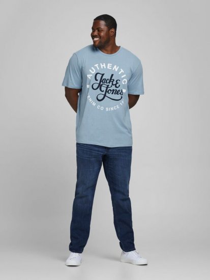 Jack & Jones JJMOON T-shirt Faded Denim - Herren-T-shirts - Herren-T-Shirts in großen Größen