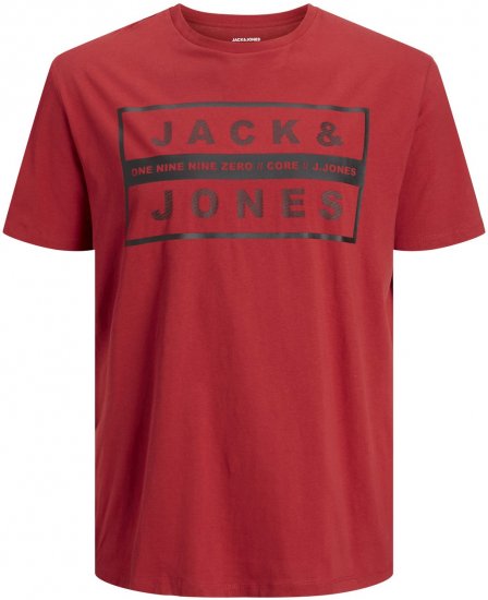 Jack & Jones JJSTORM TEE Red - Herren-T-Shirts in großen Größen - Herren-T-Shirts in großen Größen