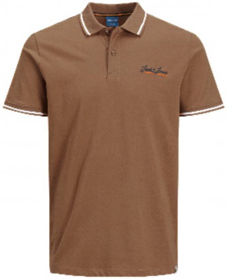 Jack & Jones JORPAUL TONS Polo shirt Biege - Polo-shirts für herren - Polo-Shirts für Herren in großen Größen